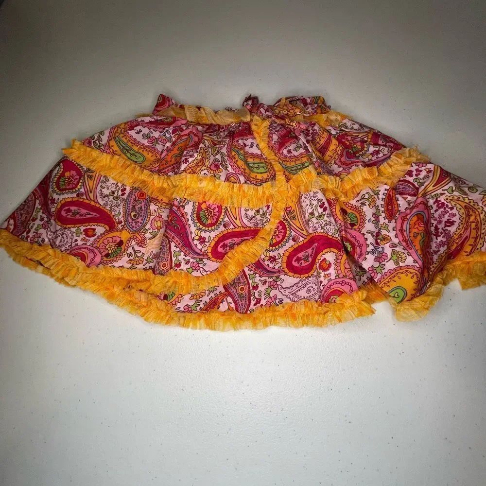 Girls - IT's A SMALL WORLD - Orange/Pink Disney 'BABY NAY' Skirt Nordstrom 3T